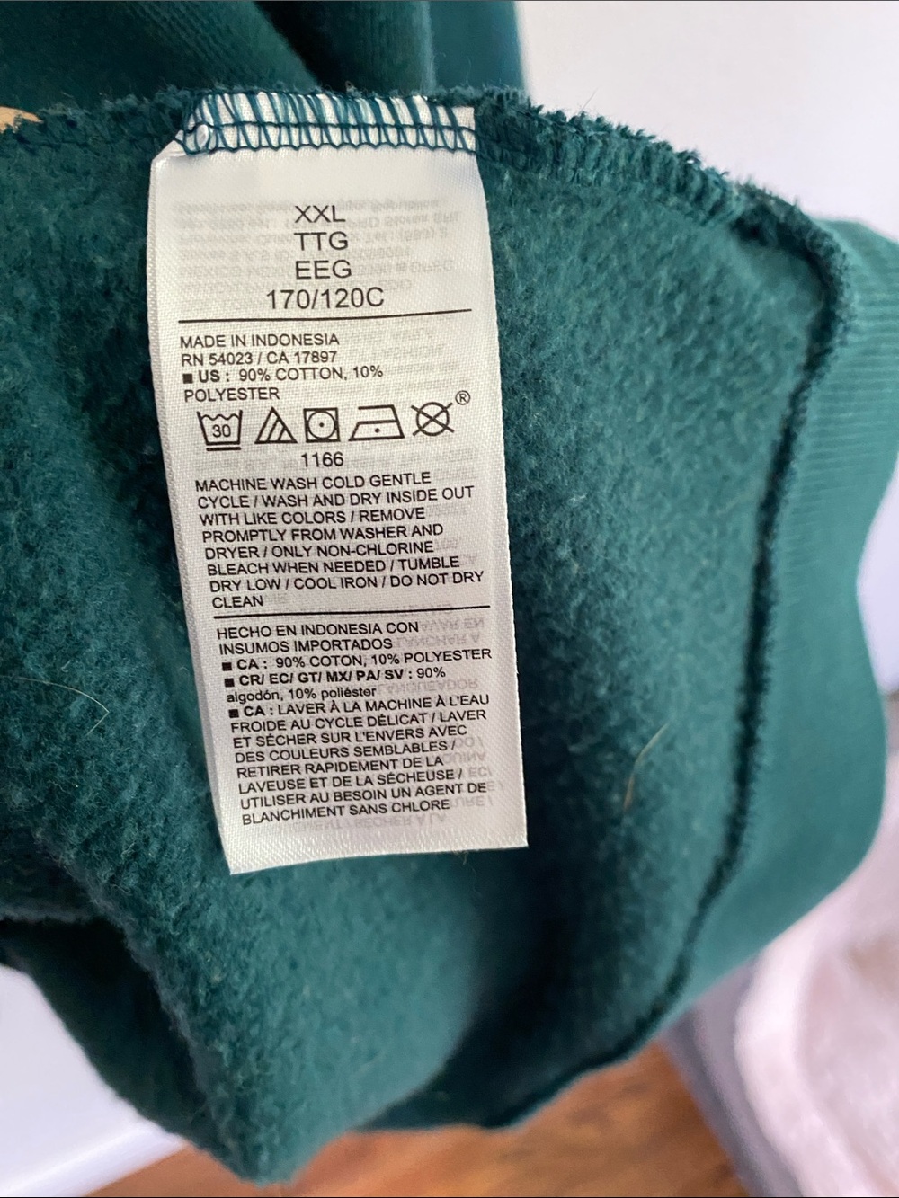 Old Navy Maternity/NursingTeal Green Hooded Crossover Pullover Sweater - Picture 3 of 5